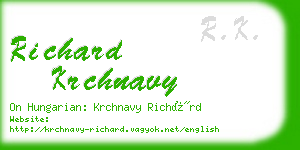 richard krchnavy business card